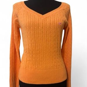 Aeropostale Orange V-Neck Sweater
